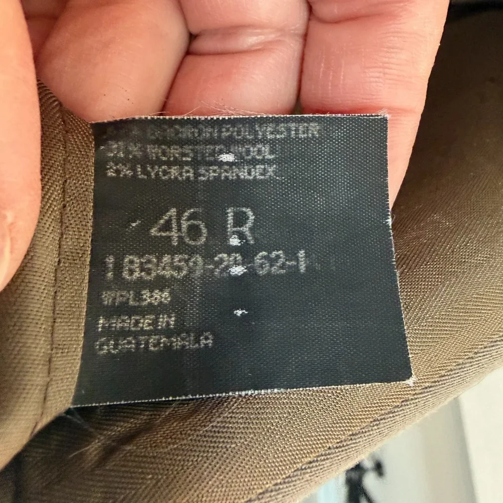 Haggar Black‎ Label Blazer Mens 46R Brown Wool Blend 3 Button Sport Coat Jacket